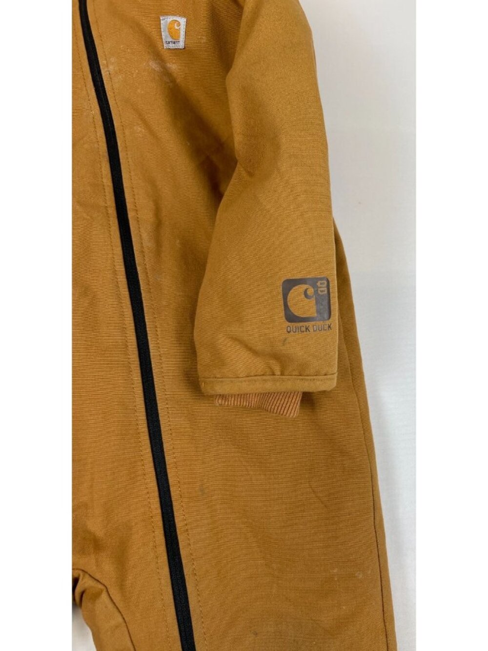 Carhartt 18M Toddler Brown Quick Duck Hooded Insulated Coverall Snowsuit - Picture 7 of 10